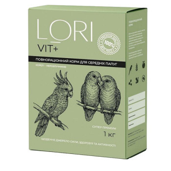 "ЛоріВіт+" вітамінізованний корм для середніх папуг, 1000г, фото 1