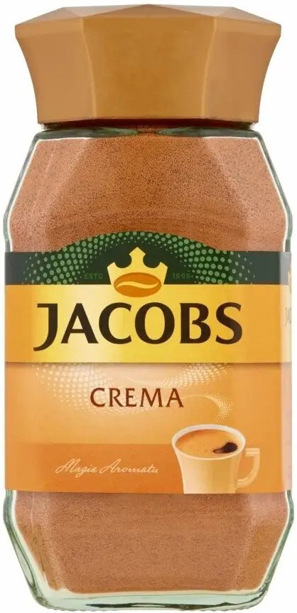 ОРИГІНАЛ! Кава розчинна Jacobs CREMA 200 г у скляній банці смачна та ніжна