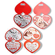 Листи Валентинки гуртом 11*12.5 (22*12.5) см, фото 2