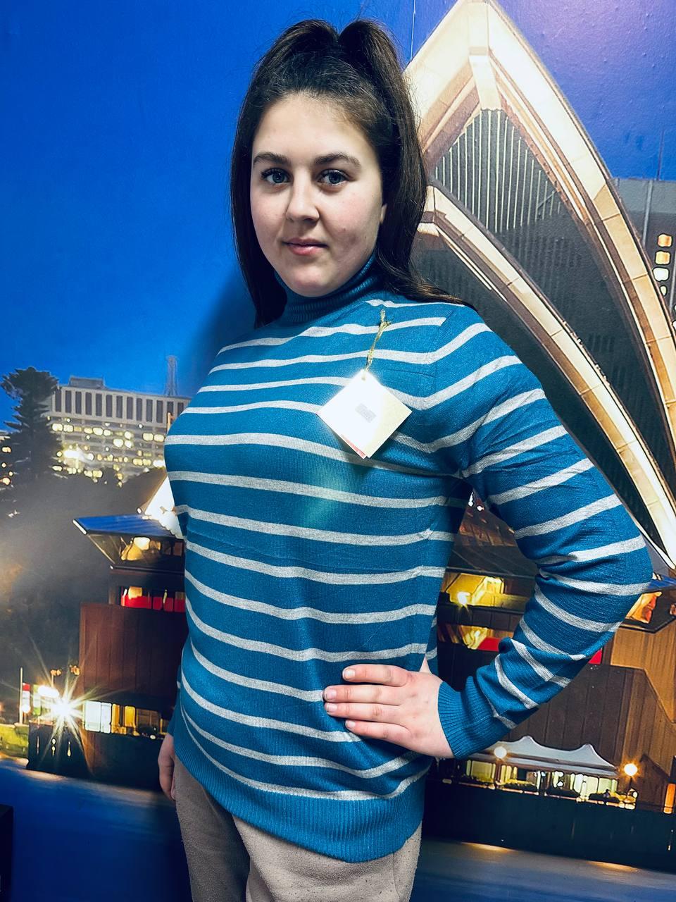 Жіночий кашеміровий гольф "G.L.S.A." Art: 24001 Розмір 48-54 Бірюзовий, фото 1