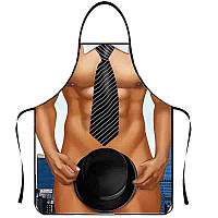 Фартух з приколом в краватці зі шляпою 73 на 57 см різнобарвний