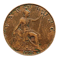 Велика Британія 1 фартінг, 1909