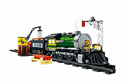 Конструктор BB820E Ретро поїзд: Вантажний паровоз із димом та світлом, 876 деталей