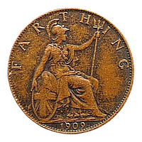 Велика Британія 1 фартінг, 1909
