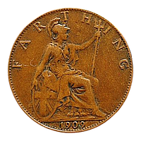 Велика Британія 1 фартінг, 1909