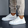 Білі прошиті кеди натуралки класичний спортивний дизайн, фото 9