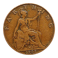 Велика Британія 1 фартінг, 1909