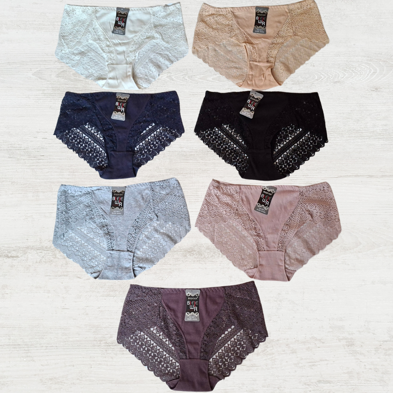 Трусики Бавовняні з Мереживом Мікс 24шт (9971), фото 1