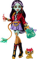 Лялька Монстер Хай Джинафаєр Лонг з вихованцем Monster High Jinafire Long with Pet Dog Cloudy Mattel HYV58