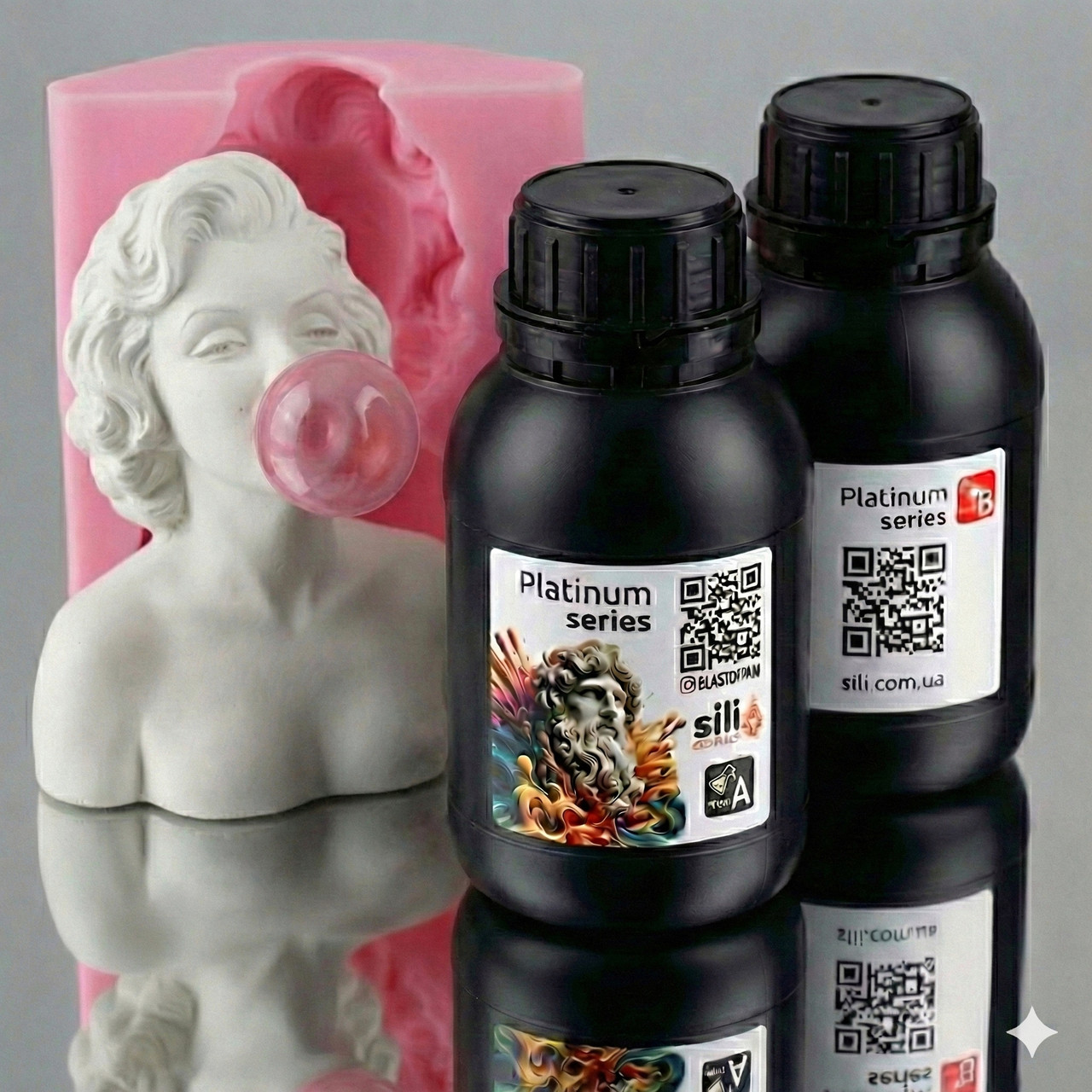 Силікон Платинум 15. Уп. 0,2 кг. Рідкий, м'який, на платині, для форм