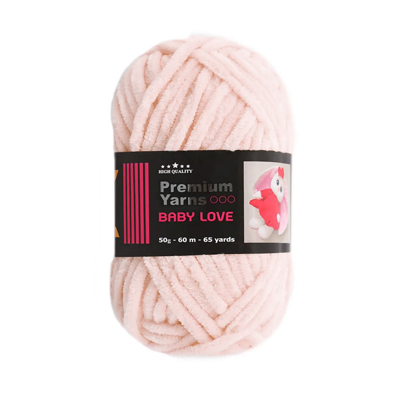 Premium Yarns BABY LOVE (Преміум Ярнс Бейбі Лав) №353 рожевий (Пряжа плюшева, нитки велюр для в'язання), фото 1