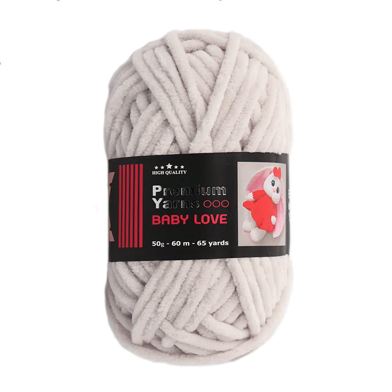 Premium Yarns BABY LOVE (Преміум Ярнс Бейбі Лав) №304 світло-бежевий (Пряжа плюшева, нитки велюр для в'язання), фото 1