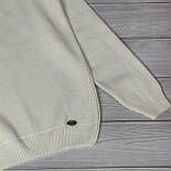 Стильний чоловічий светр у молочному і кориченвому кольорі, фото 2