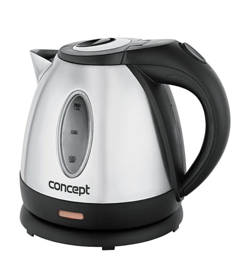 Електричний чайник дисковий (Електрочайник) із нержавіючої сталі на кухню 1,2 л Concept RK3130, фото 1