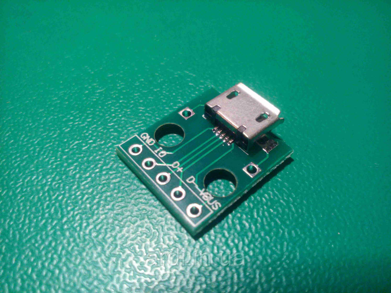 Плата переходів micro USB to DIP 5pin, фото 1