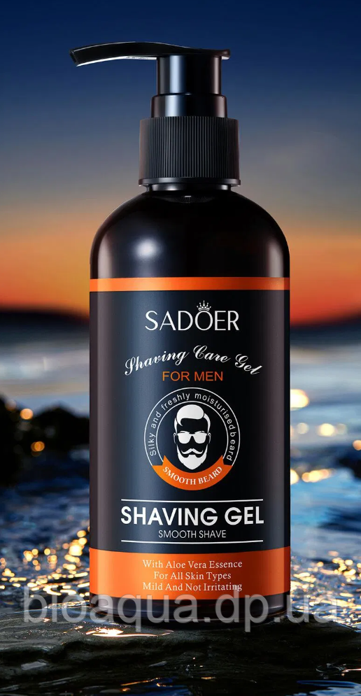 Уцінка! Прим'ята Чоловічий гель для гоління Sadoer Shaving Care Gel For Man , 210 грам