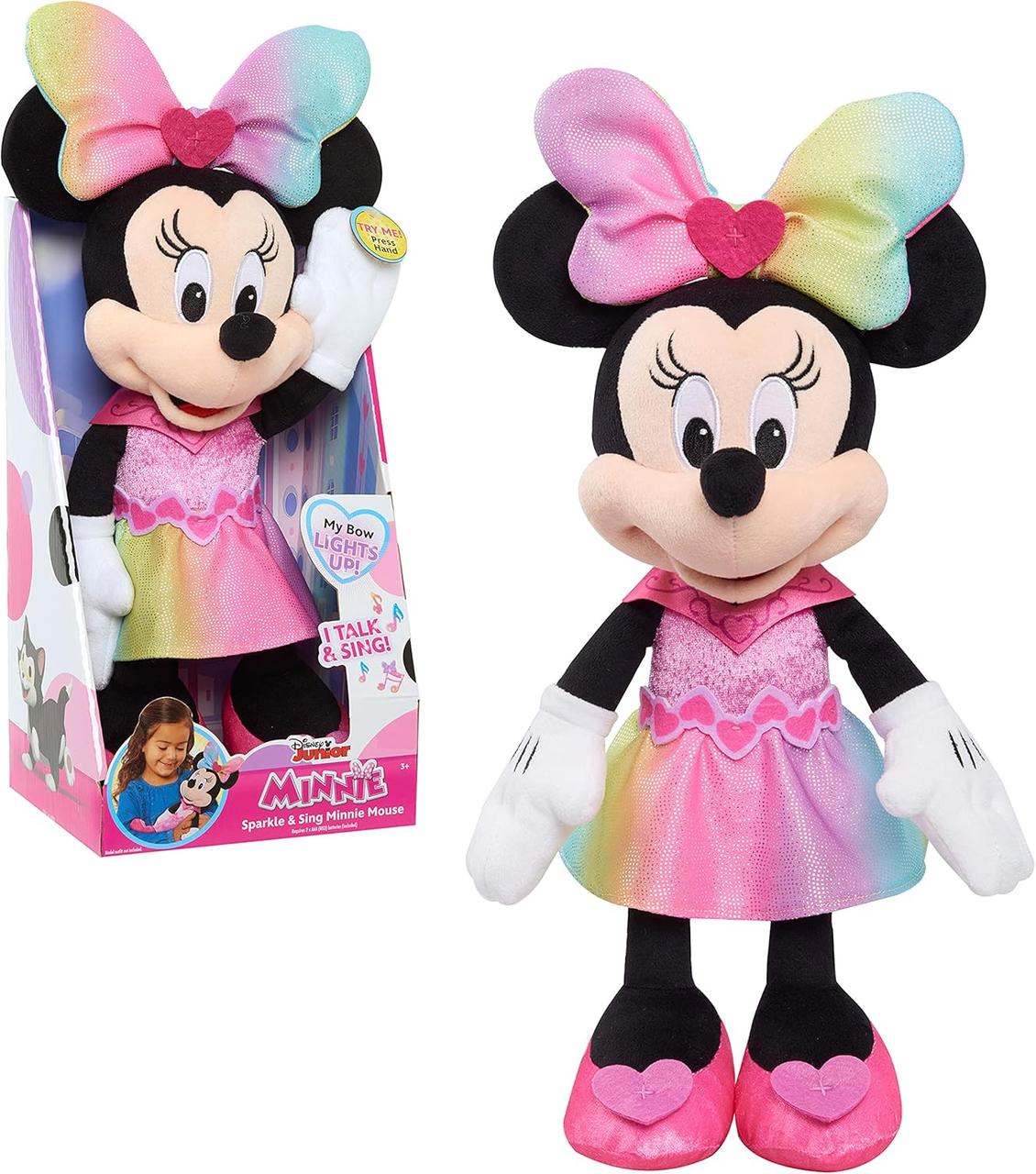 Плюшева іграшка зі світлом і звуком Міні Маус Disney Junior Minnie Mouse Sparkle and Sing 13207