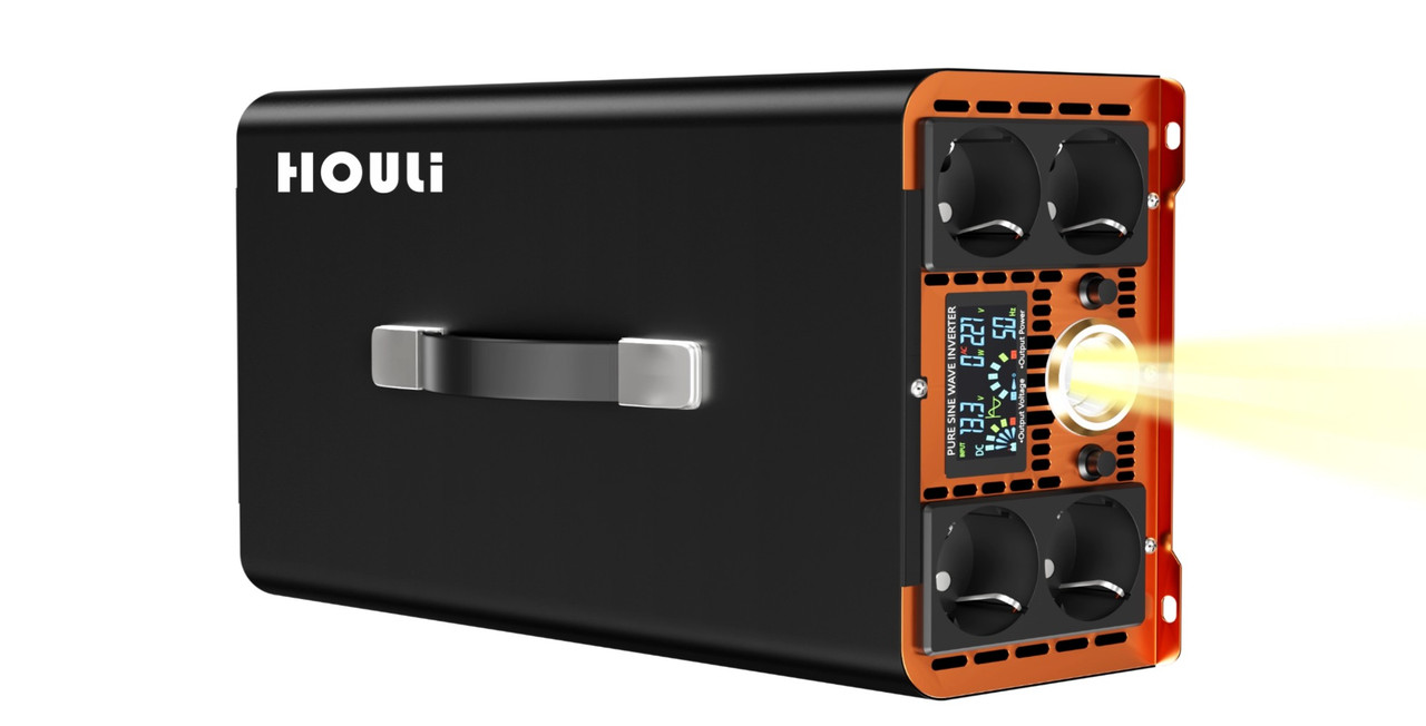 Інвертор перетворювач напруги 24/220v чистий синус 3000/6000w, фото 1