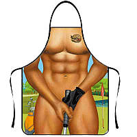 Фартух чоловічий для кухні з принтом преса Гольф 75 на 60 см різнобарвний