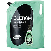 Рідке мило ТМ "Clerom" Lime and Mint 1100 мл, дой-пак
