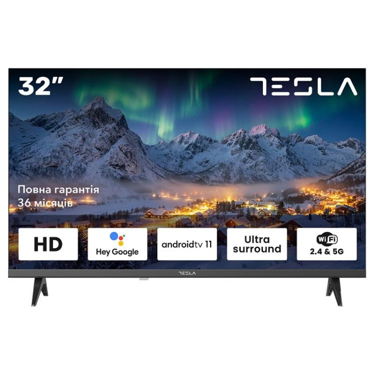 Телевізор Tesla 32E635BHS 32" Smart TV Android, фото 1