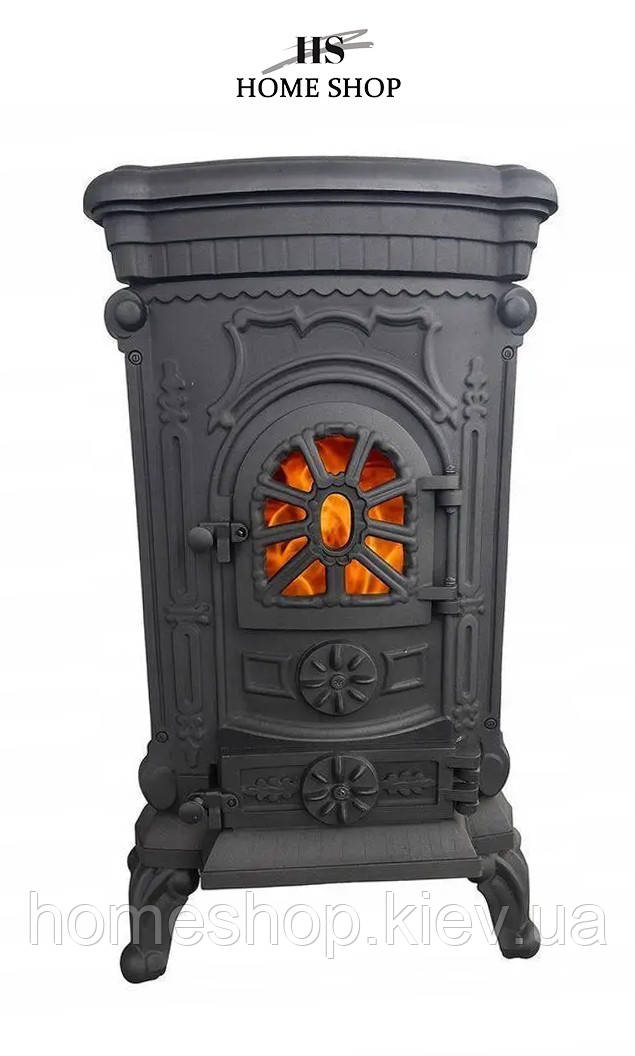 Чавунна піч-камін "Koza" Ingrid Ambra 9 кВт (дрова / буре вугілля)