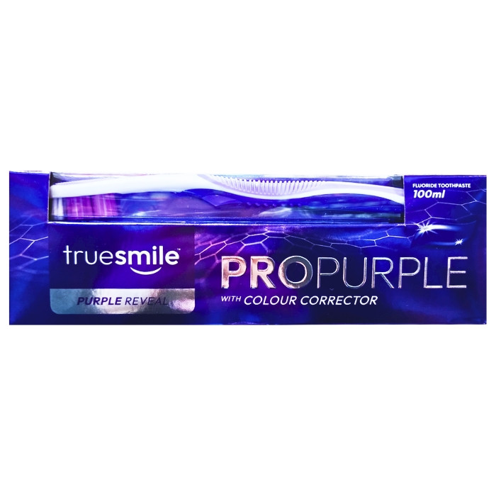 Зубна паста Truesmile ProPurple Purple Reveal + зубна щітка 100 мл, фото 1