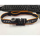 Стрічка для налобних ліхтарів Fenix одинарна AFH-03 чорна-оранжева світловідбиваюча легка, фото 8