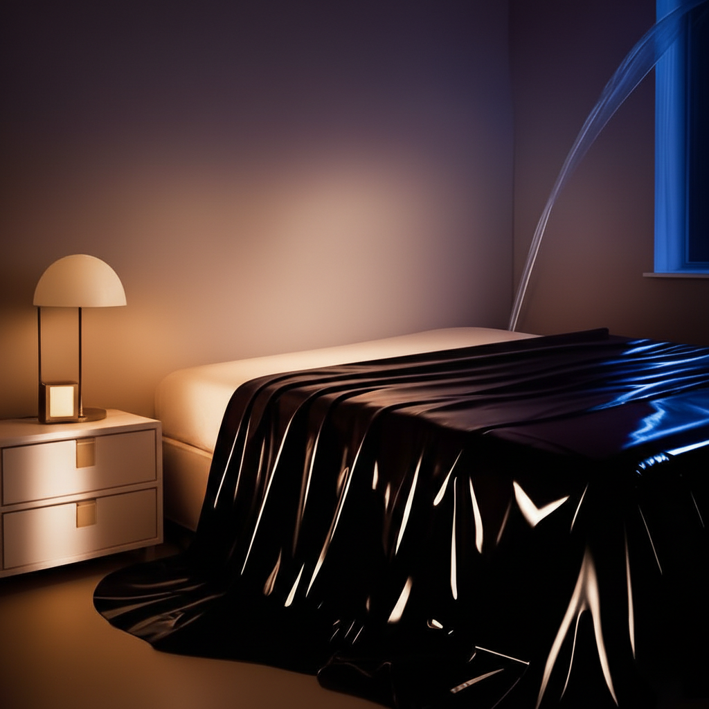 Простирадло постільне вінілове вологостійке для БДСМ ігор 140x200 см Чорний