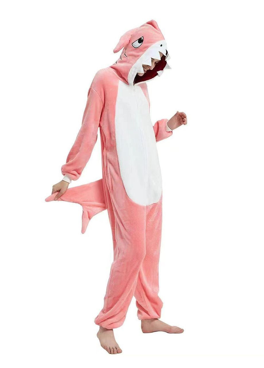 Піжама кігурумі Jamboo Акула Мегалодон рожева L (165-175 см), фото 1