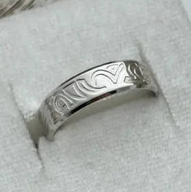 Обручки парні зі срібла 925 проби, класичні, округлі, ширина 6 мм, гладкі