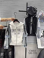 Кофта підліткова на блискавці з капюшоном на дівчинку 120-170 см (2кв) "AMD" купити гуртом в Одесі на 7км