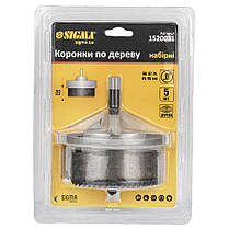 Коронки по дереву набірні 3" Ø60-95 мм висота 30мм SIGMA (1520031), фото 5