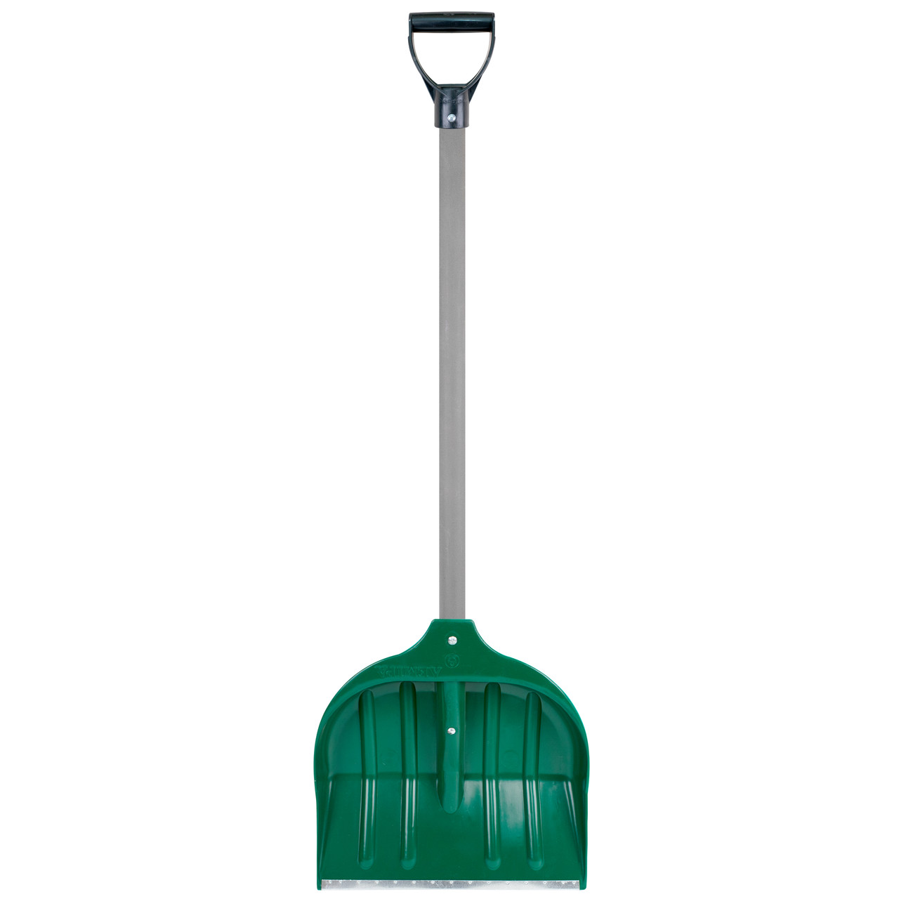 Лопата велика пластмасова з пластиковим держаком кромка оцинкований профіль Леміра, фото 1