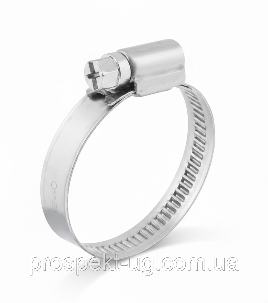 Хомут черв'ячний оцинкований 10-16 мм, фото 1