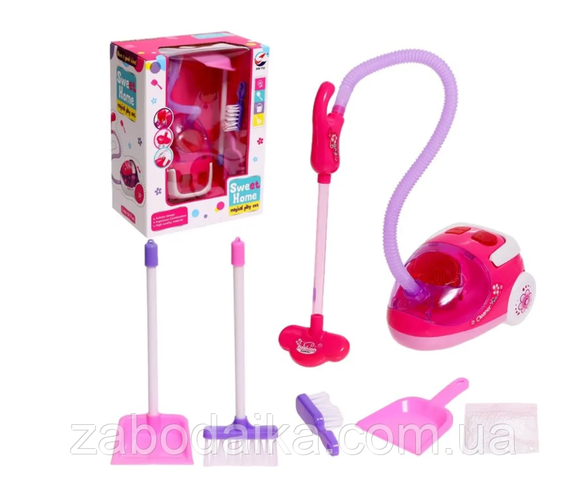 Дитячий іграшковий пилосос із пінопластовими кульками набір для прибирання побутової техніки дитячий, фото 1