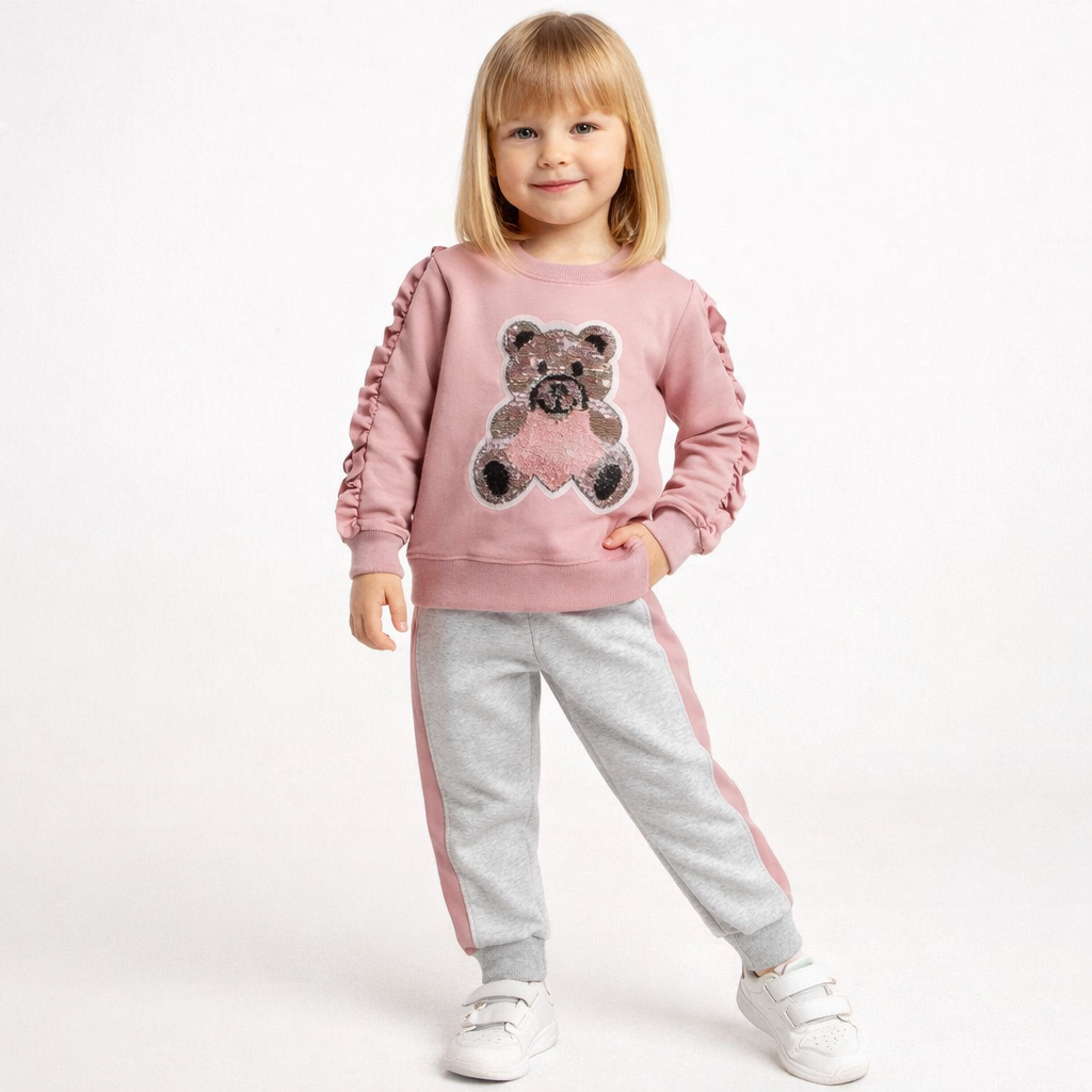 Костюм на дівчинку Ведмедик  паєтки-перевертні Розмір 98, фото 1