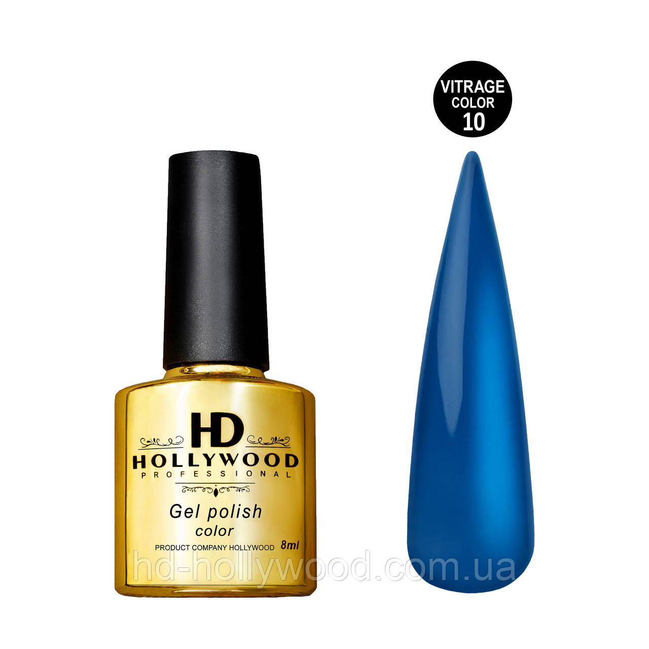 Вітражний гель-лак 10 HD Hollywood 8 мл, фото 1