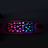 Самокат 3-х колісний SC9026 складний музичний зі світними колесами PU LED 3 кольори, фото 4