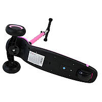 Самокат 3-х колісний SC9026 складний музичний зі світними колесами PU LED 3 кольори, фото 8