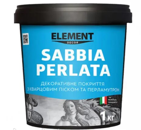 Декоративне покриття SABBIA PERLATA  ELEMENT DECOR (САББІЯ ПЕРЛАТА ЕЛЕМЕНТ) 1кг, фото 1