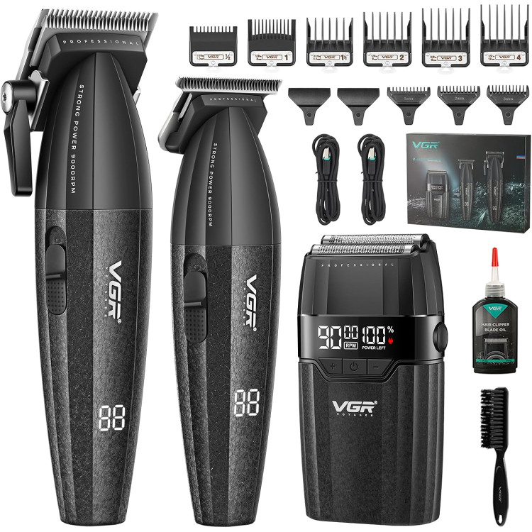 Комбо-набір для стрижки VGR Professional Combo 3 в 1 V-640 S3 BLACK, фото 1