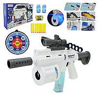 Автомат іграшковий 6313 на гелевих кулях та присосках батарейки, фото 2