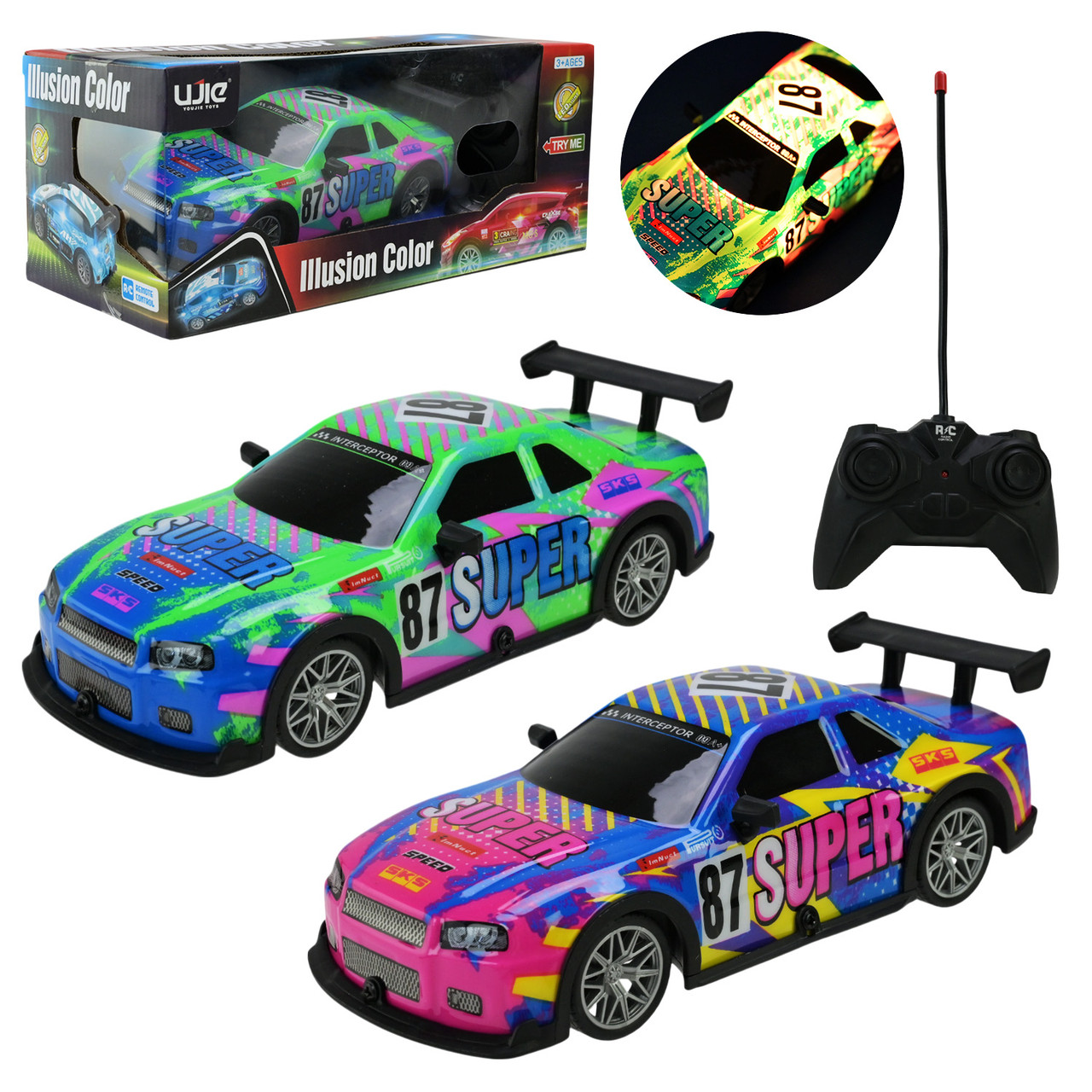 Машина на радіокеруванні UJ99-P227 батарейки 2 кольори, фото 1