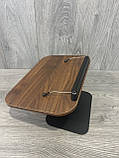 Підставка для ноутбука, деревʼяна платформа 34×24 см, поворотна база 360°, фото 6