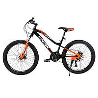 Велосипед SPARK HUNTER JR. 24 ал12 ам лок-аут чорний диск з помаранчевим (224691)