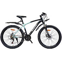 Велосипед SPARK MOUNT 26 ал17 ам лок-аут диск чорним із світло-блакитним (218759)