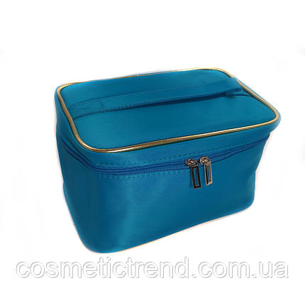 Косметичка жіноча текстильна (органайзер/б'юті-бокс) CR498/1-blue 19*11*12 см, фото 2