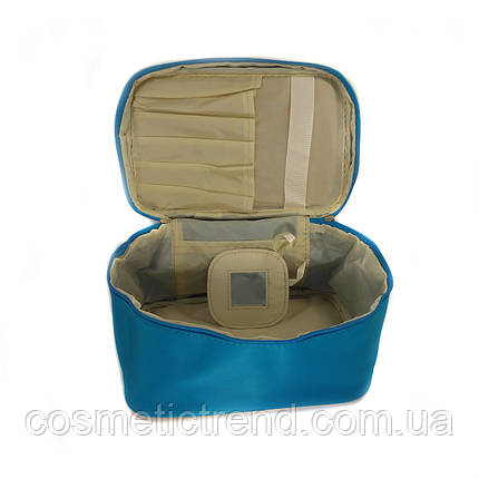 Косметичка жіноча текстильна (органайзер/б'юті-бокс) CR498/1-blue 19*11*12 см, фото 3