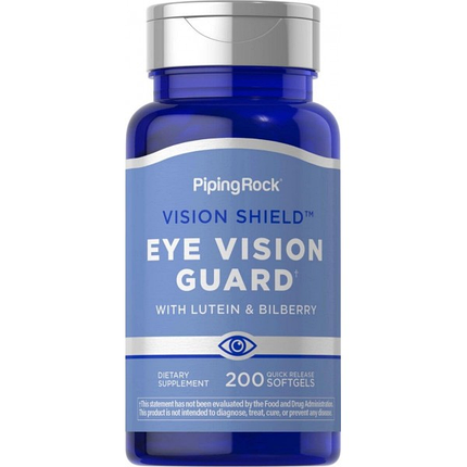 Вітаміни для очей Piping Rock Eye Vision Guard with Zeaxanthin, Lutein Bilberry 200 капс., фото 1